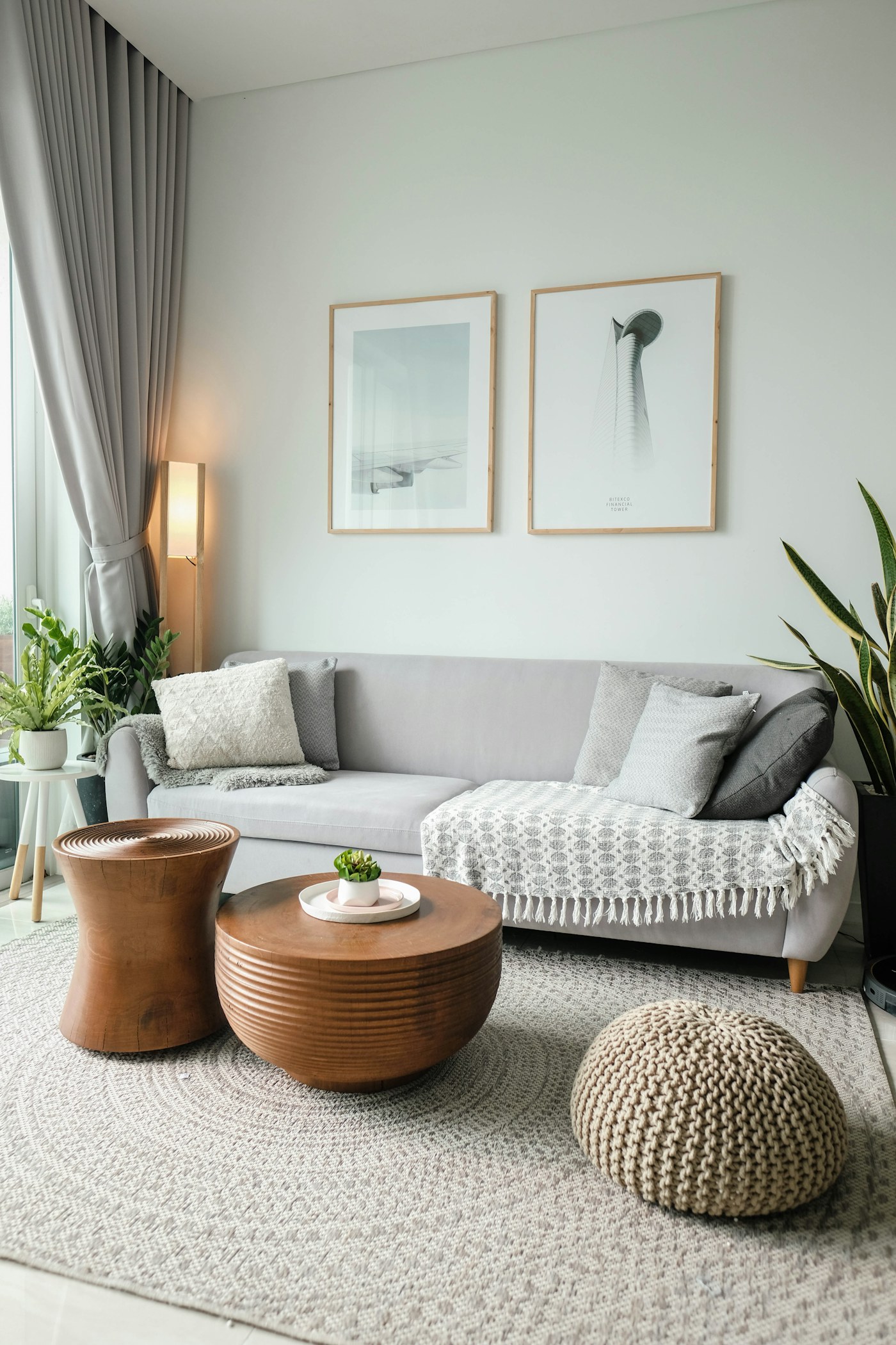 A tidy, bright living room