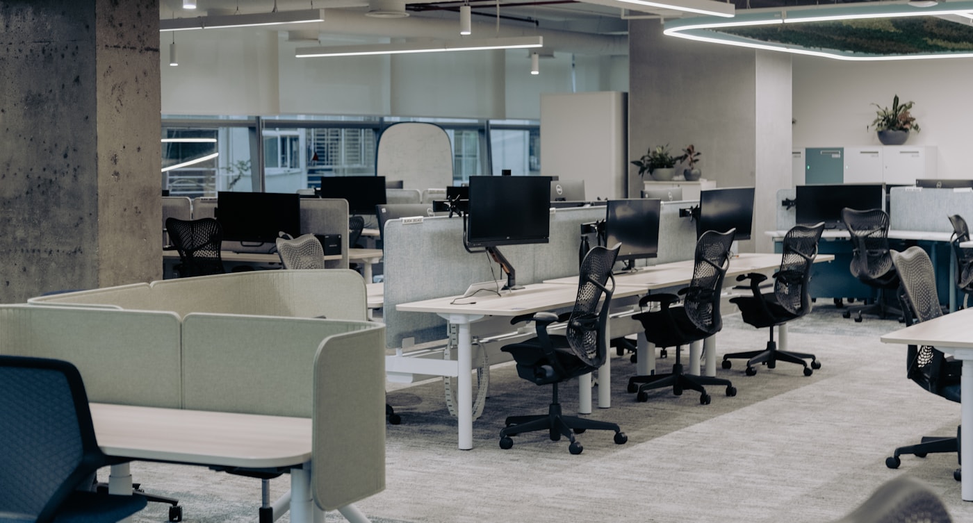 A clean, organized office workspace